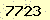請輸入此驗證碼 : 7723