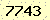 請輸入此驗證碼 : 7743