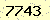 請輸入此驗證碼 : 7743