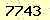 請輸入此驗證碼 : 7743