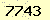 請輸入此驗證碼 : 7743