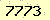 請輸入此驗證碼 : 7773