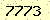 請輸入此驗證碼 : 7773
