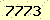 請輸入此驗證碼 : 7773