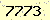 請輸入此驗證碼 : 7773