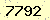 請輸入此驗證碼 : 7792