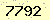 請輸入此驗證碼 : 7792
