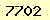 請輸入此驗證碼 : 7702