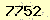 請輸入此驗證碼 : 7752