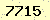 請輸入此驗證碼 : 7715