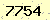 請輸入此驗證碼 : 7754