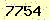 請輸入此驗證碼 : 7754