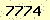 請輸入此驗證碼 : 7774