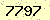 請輸入此驗證碼 : 7797