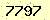 請輸入此驗證碼 : 7797