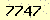 請輸入此驗證碼 : 7747