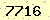 請輸入此驗證碼 : 7716