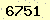 請輸入此驗證碼 : 6751