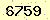 請輸入此驗證碼 : 6759