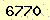 請輸入此驗證碼 : 6770