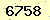 請輸入此驗證碼 : 6758