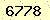 請輸入此驗證碼 : 6778