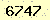 請輸入此驗證碼 : 6747