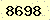 請輸入此驗證碼 : 8698