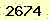 請輸入此驗證碼 : 2674
