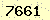 請輸入此驗證碼 : 7661