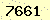 請輸入此驗證碼 : 7661