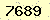 請輸入此驗證碼 : 7689