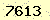 請輸入此驗證碼 : 7613