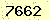 請輸入此驗證碼 : 7662