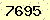 請輸入此驗證碼 : 7695