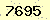 請輸入此驗證碼 : 7695