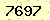請輸入此驗證碼 : 7697