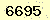請輸入此驗證碼 : 6695